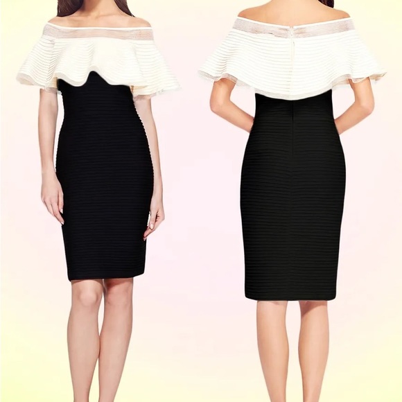 Tadashi Shoji off shoulder dress - Picture 1 of 5